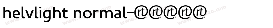 helvlight normal字体转换